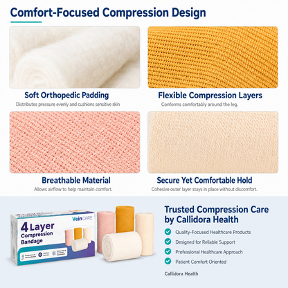 Vein CARE 4 Layer Compression Bandage for Venous Leg Ulcers