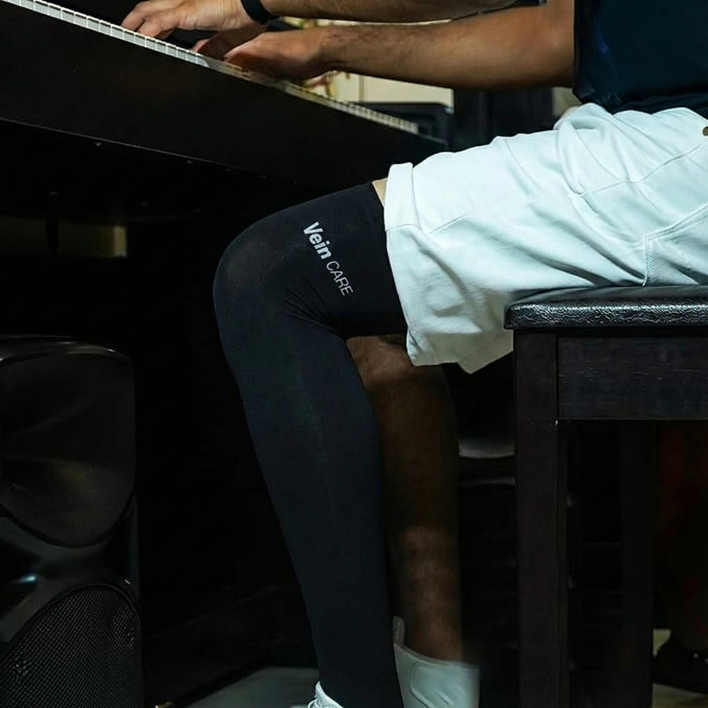 Vein CARE Above Knee Compression Stockings Class 1 for Preventive Care, 15-21 mmHg, Pair